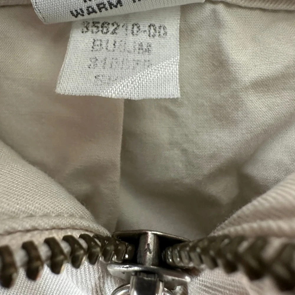 Vintage Banana Republic‎ Jacket Mens XL Beige Harrington Full Zip Cotton Casual